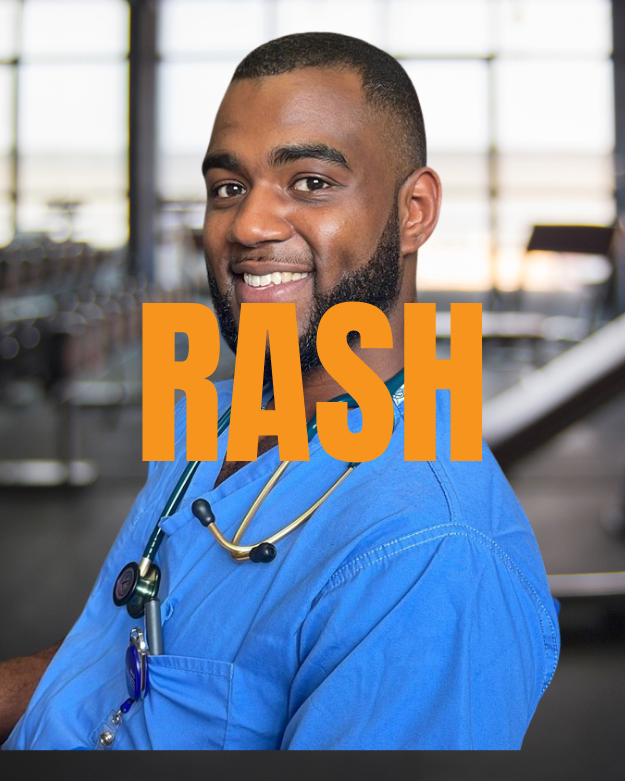 Rash from the healthshift team smiling in a gym environment