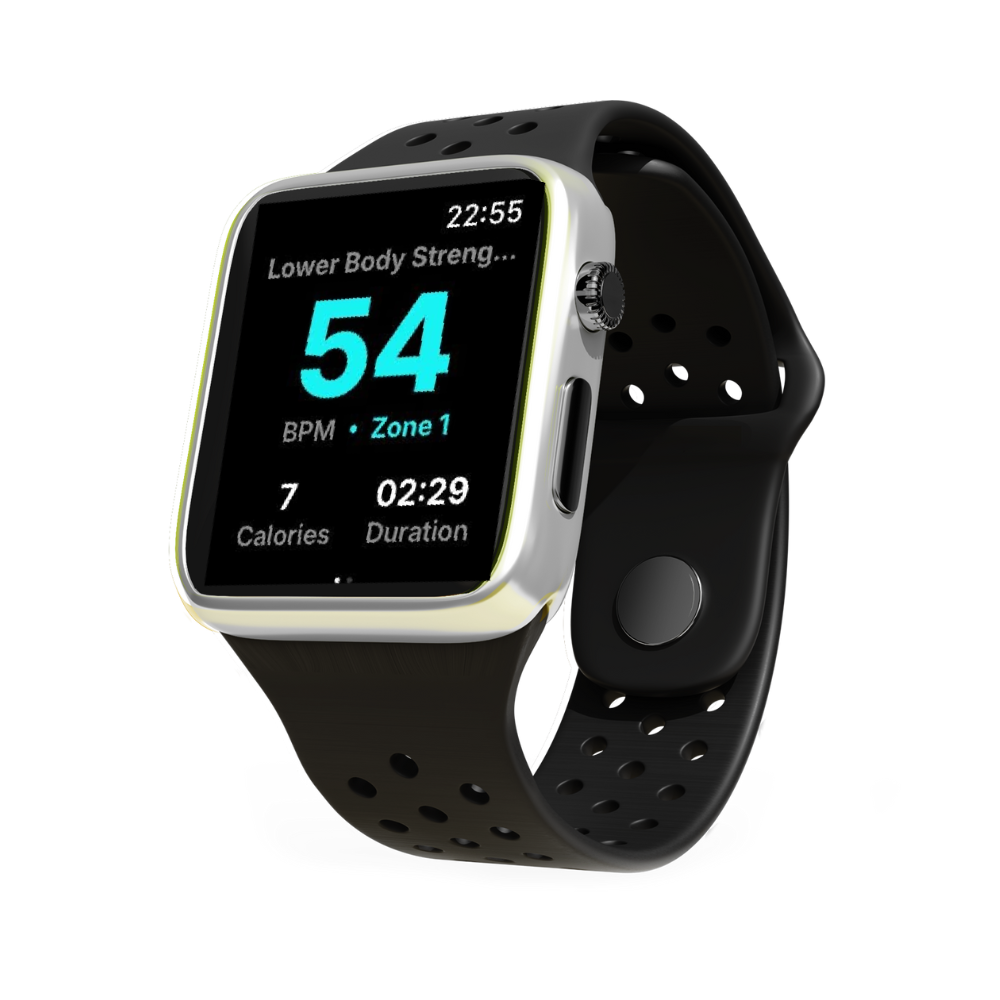 healthshift smartwatch tracking heart rate and workout duration