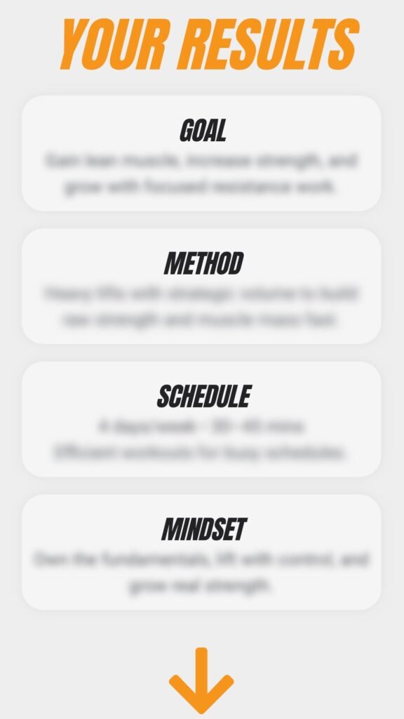 healthshift results framework showing goal, method, schedule, and mindset pillars